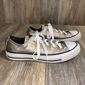 Converse All Star Chuck Taylor Womens US Size 6 Sneaker Shoes Gold Metallic